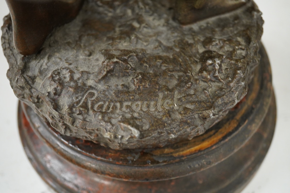 A pair of late 19th century French spelter figurines, 50cm high